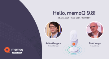 memoQ 9.8 webinar image